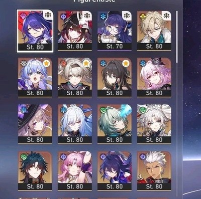Honkai Star Rail EU | E2S1 Acheron, E2S1 Firefly, E5 Bronya | 41x 5*Chars 
