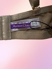 NWT Maison Close Corps &agrave; Corps Balconette Bra - Taupe Nude Mesh - Size 32D