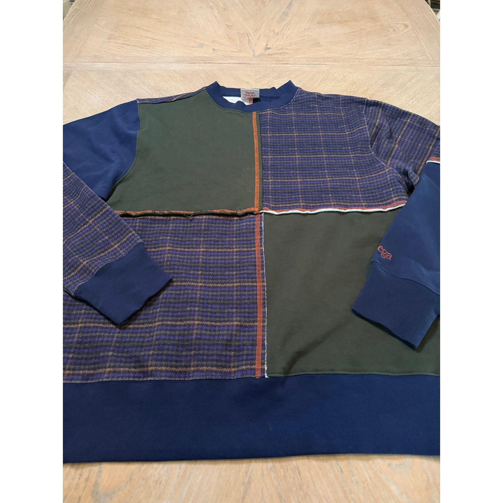 Bodega hidden in plain sight patchwork pullover s… - image 3
