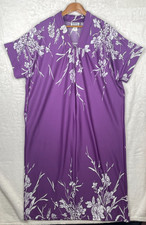 Anthony Richards Muumuu House Dress Long Nightgown Womens Large Purple Floral