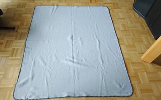 Bieberlack Wohndecke "Duo Cotton Melange" 2 grau Töne ca. 150 x 200 cm Häkelsaum