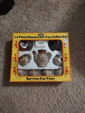 Jaymar 12 Piece Stoneware Toy Coffee Set Service for 4 Original box 7042 NIB. G