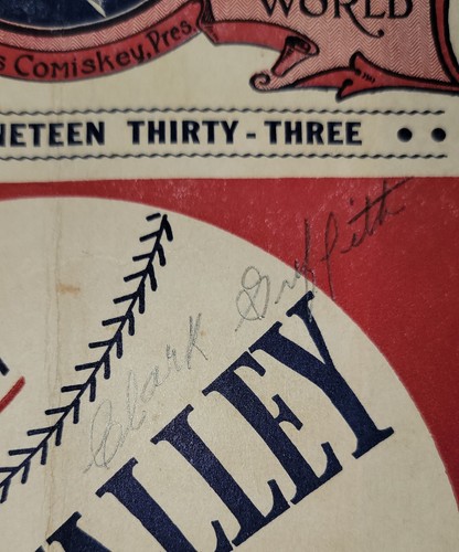 1933 Moe Berg, Al Simmons, Etc Autographed Senators Program - 17 Signatures HOFs - Picture 4 of 10
