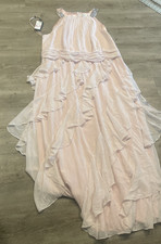 Eliza J Leadnude Pink Formal Dress Sleeveless w/Silver Jewel Accents Sz 20W NWT