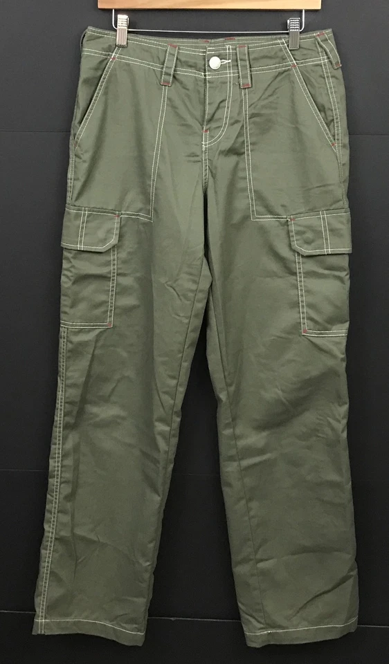 True Religion 女式单针军装裤绿色 28 码 — 第 2/4 张图片