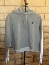 Champion Authentic Athleticwear Women's Gray Fleece Logo Pullover Hoodie M