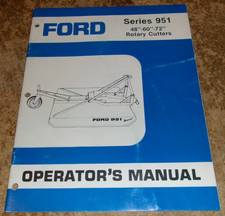Vintage Ford 951 486072 Rotary Cutters Operators Manual Good Used Vintage Ford 951 486072 Rotary Cutters Operators Manual Good Used