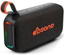 Bluetooth Speaker Stereo 20W Loud Sound: 30H Playtime, IPX5 Water Black