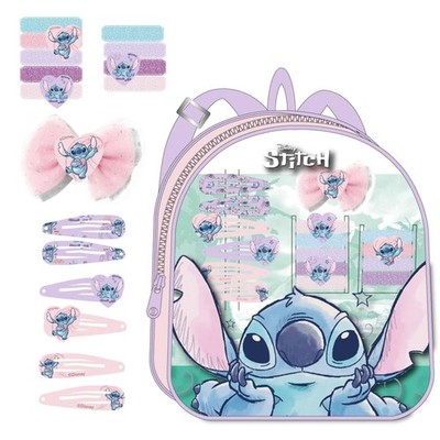 Stitch Beauty Set   Includes Backpack, 1 Bow, 6 Hairpins and 9 Scrunchies   Mult