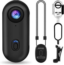 i3 4K Thumb Action Camera, Tiny Size, Mount Anywhere, Small Body Camera Black 