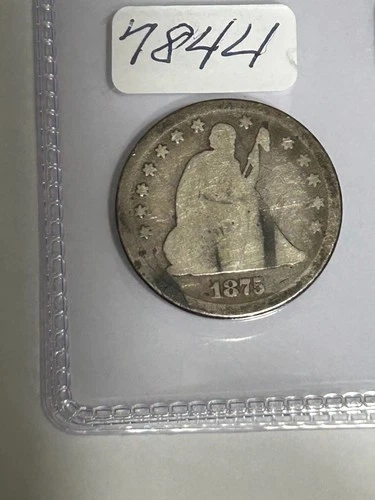 1875 P SEATED LIBERTY QUARTER