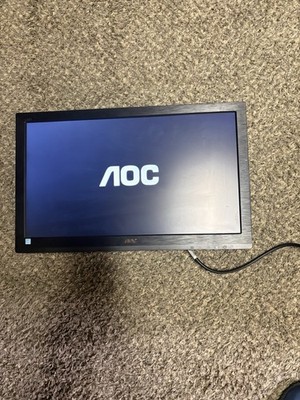 AOC Black LED Display Computer Monitor with DVI-D and VGA Video Input Ports
