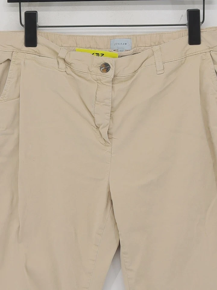 Jigsaw Women's Trousers UK 16 Tan Cotton with Elastane Skinny Chino - Image 3 of 4