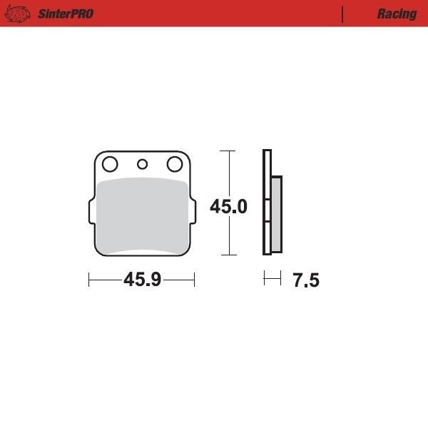 Motomaster Vorder Links Pro Racing Sinter BremsbeläGe Honda TRX 250 R 1991-1992-image