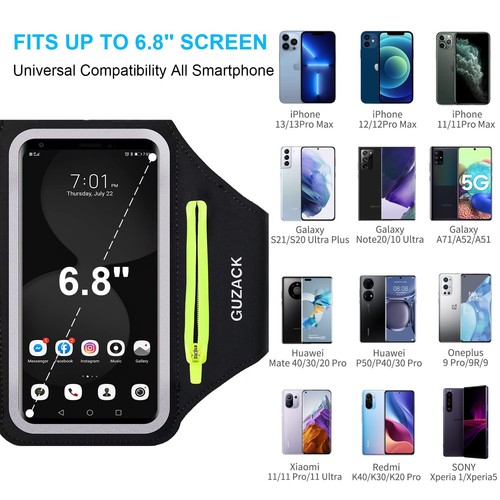 Running Armband for iPhone 16 Pro 15 14 13 12 11 Pro Max/Plus/XR/XS, Galaxy S... - 第 3/7 張圖片