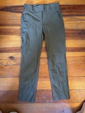 Simply Vera Vera Wang Women's Solid Green Dress Pants Regular Fit XS