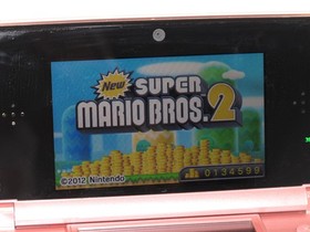 Nintendo 3DS Pearl Pink Console CTR-001 USA Bundle w/ New Super Mario Bros. 2!