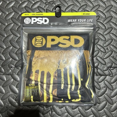 PSD Warface Deluxe Boxer Briefs Men's 2XL Damier Gold Drip Black NEW 423180013