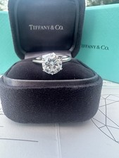 103K Tiffany & Co Round Diamond Solitaire Platinum Engagement Ring 2.01 D/VVS2