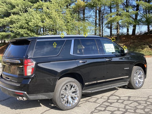10pc. Luxury FX Polished Window Trim Package for 2021-2022 Chevy Tahoe 4dr SUV - Picture 2 of 3