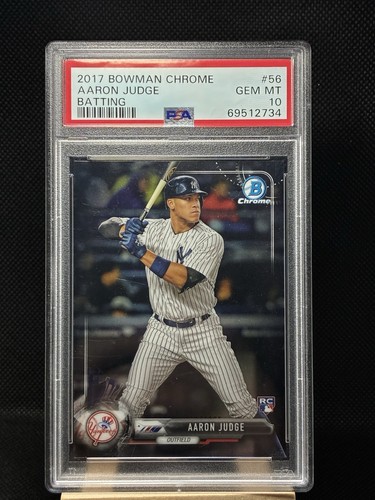 PSA 10 Aaron Judge RC 2017 Bowman Chrome Baseball ROOKIE #56 NY Yankees