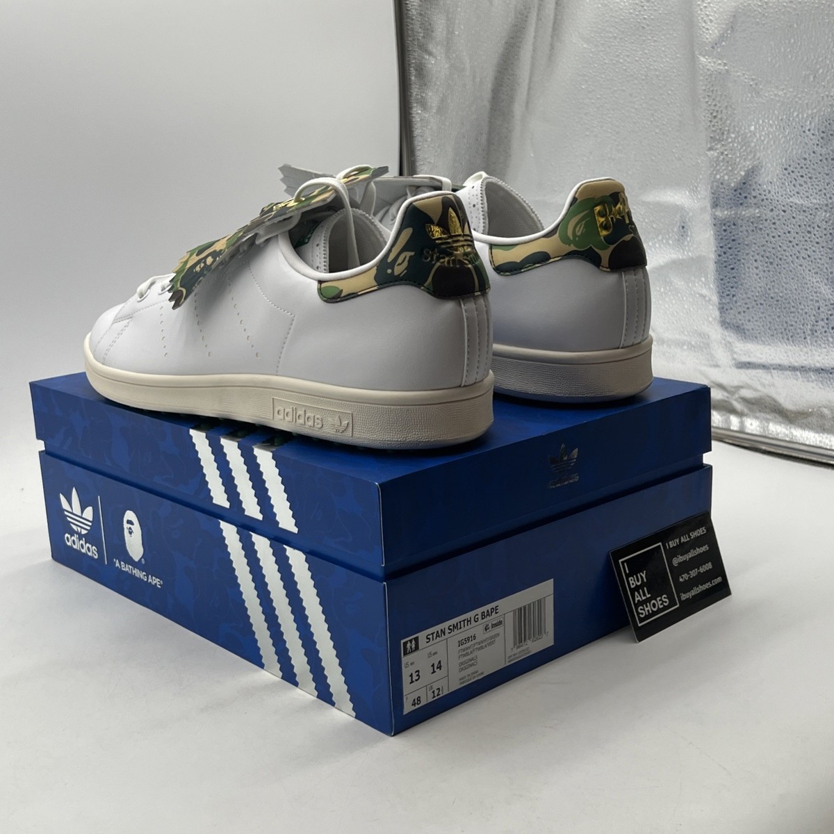 A BATHING APE®︎ × adidas Stan Smith Golf Adidas x A Bathing Ape Stan Smith Golf Shoes | White | FARFETCH