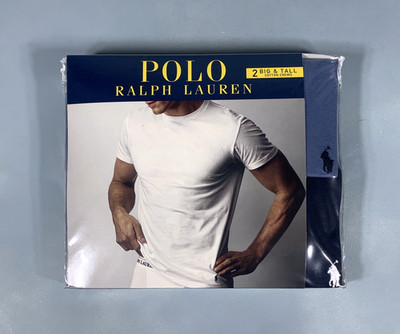 Polo Ralph Lauren Big & Tall 2 Cotton Crew Blue T-Shirts LXCNP2-AOD Men's 2X