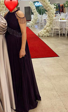 Abendkleid lang lila IT 42  nur einmal angezo...