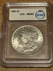 WN7 - 1881 O Morgan Silver Dollar ICG MS64