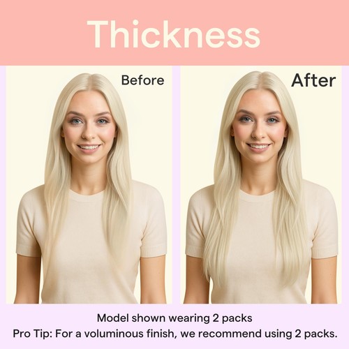 Full Shine Blonde Clip In Echthaar Extensions 12" 95g 7 Stück - Bild 5 von 9