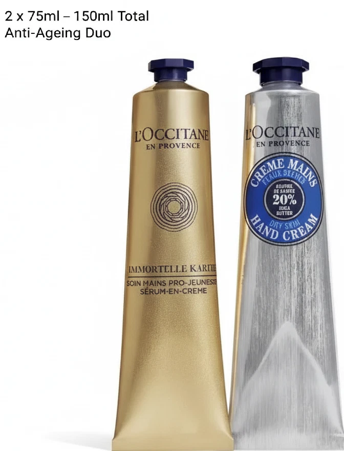 Anti Ageing Hand Cream Duo 150ml L’Occitane Shea Butter & Immortelle Repair Set