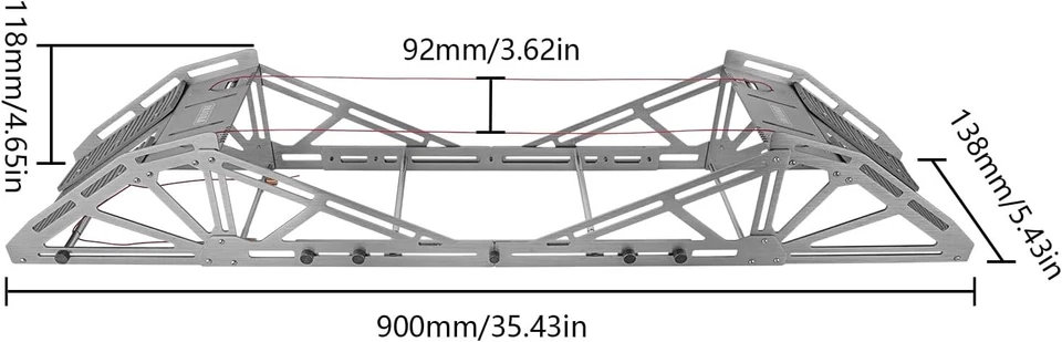 INJORA Rope Bridge Obstacle Kit for SCX24 AX24 TRX4M FCX24 1/18 1/24 RC... - Image 2 of 4