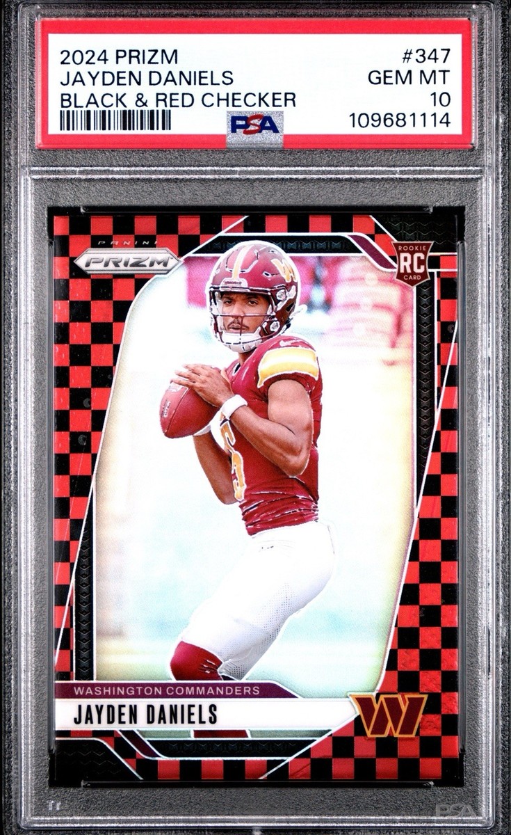 2024 Panini Prizm - Rookies Jayden Daniels #347 Black & Red