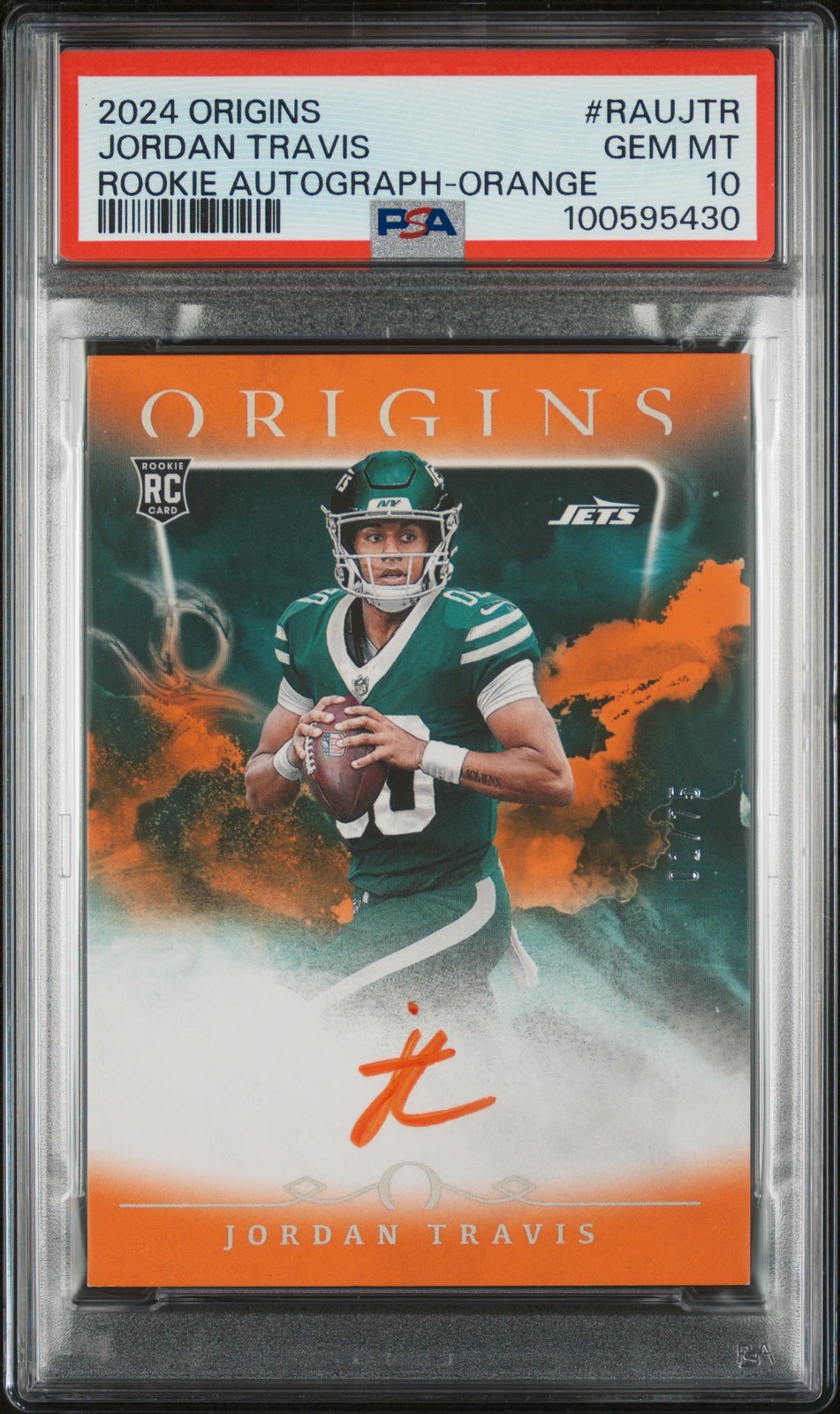 Jordan Travis Panini Origins Rookie Autographs #RAUJTR Orange