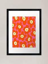 Iconic Retro Scandinavian Summer Fl Framed Wall Art Poster Canvas Print Picture