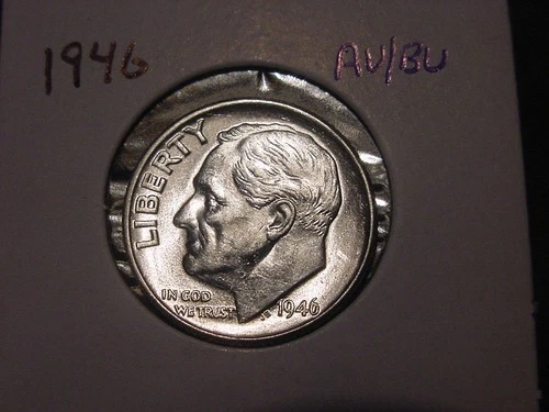 1946 ROOSEVELT DIME AU BU NICE ORIGINAL COIN FREE SHIPPING