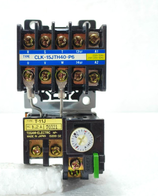 TOGAMI ELECTRIC CLK-15JTH40-P6 MAGNETIC SWITCH MOTOR STARTER WITH T-11J RELAY