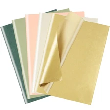 100 Sheets 20 * 14 Inches Green Yellow Gold Rose Tissue Paper for Gift Wrappi...