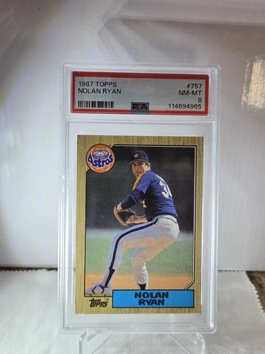 1987 Topps - Nolan Ryan #757 Houston  Astros - HOF - PSA 8 NM-MT