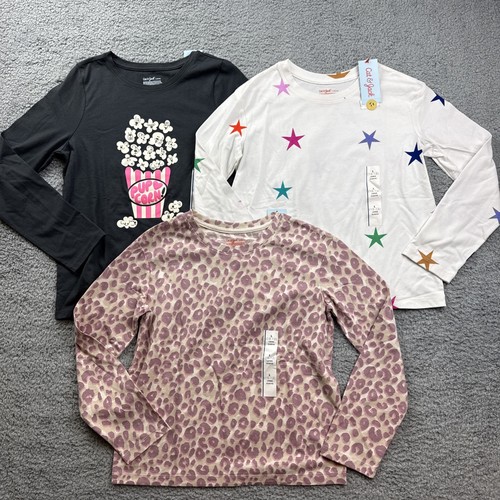 Cat & Jack Girl's Size Large (10-12) Long Sleeve T-Shirt Lot of 3