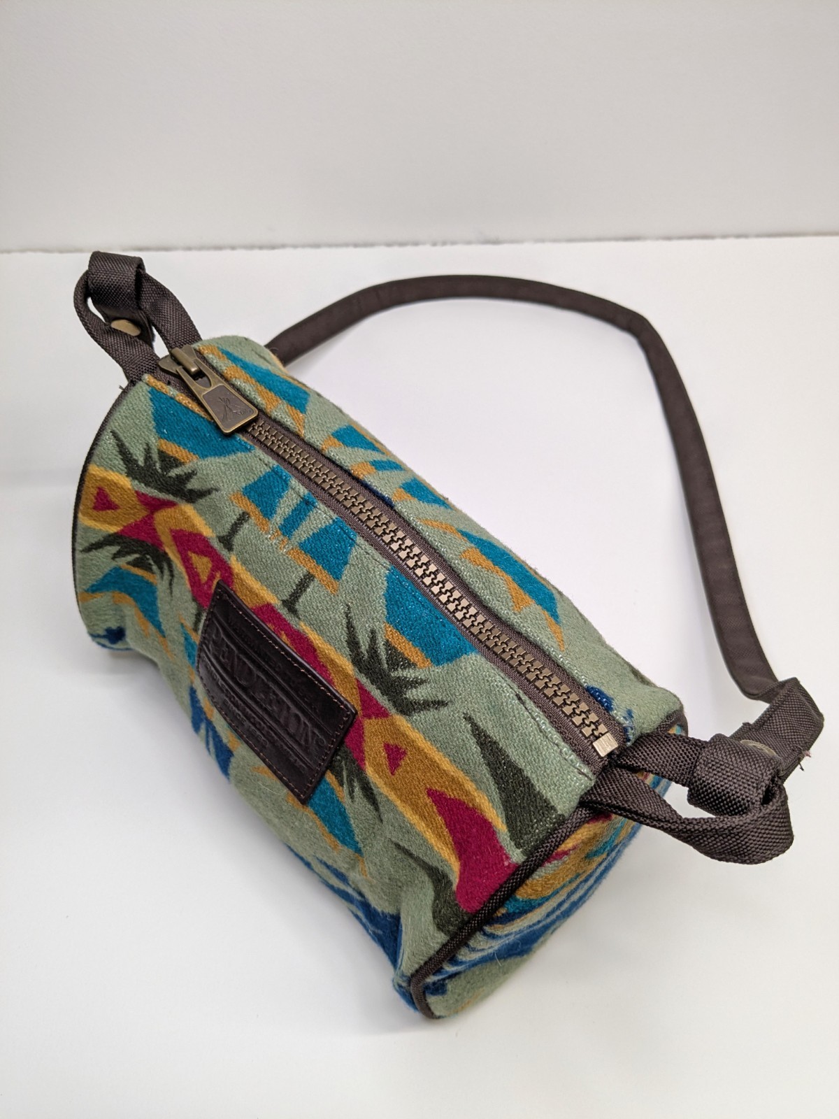 Pendleton Wool Shoulder Bag – Native Pattern, Bro… - image 2