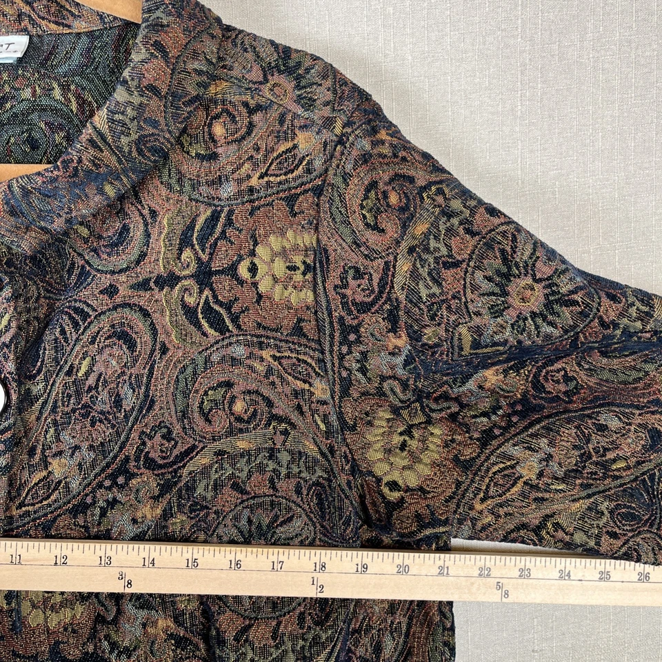 Chaqueta Blazer De Colección Habitat Clothes Live In Tapiz Paisley Floral Talla Grande EE. UU. Foto 4 de 4