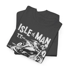Motorcycle Racing Isle of Man TT Lover Premium Cotton Tee S to 5XL