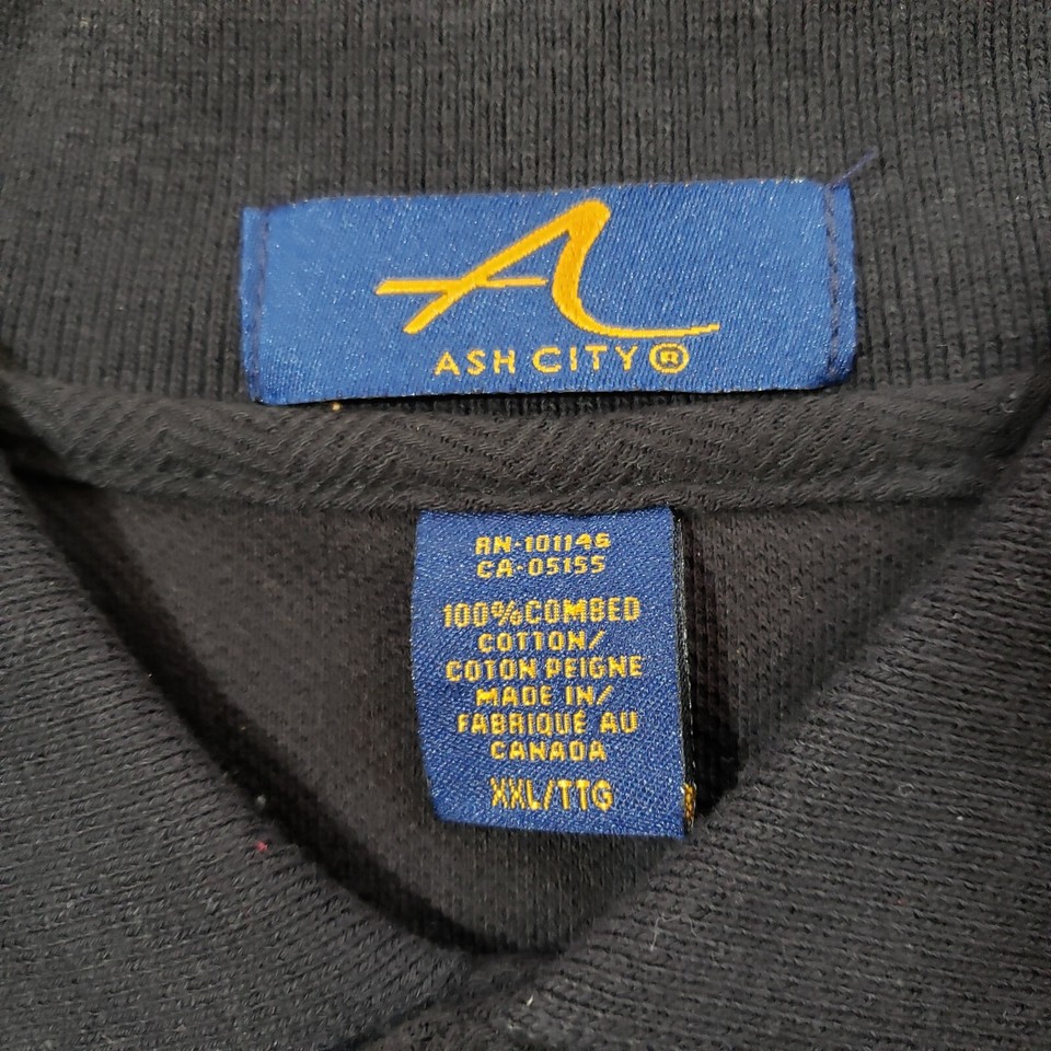 American Embassy Ottawa Canada Polo Shirt Mens XXL Black Short Sleeve