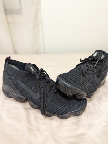RARE Nike Air VaporMax Flyknit 3 Mens Shoes Triple Black AJ6910-001 Size 11