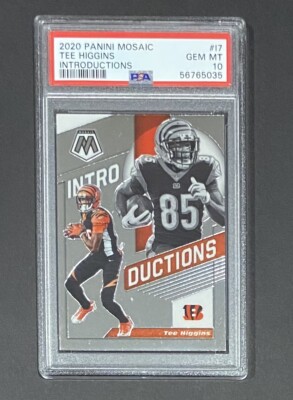 2020 PANINI MOSAIC TEE HIGGINS ROOKIE INTRODUCTIONS BENGALS #I7 RC PSA 10 POP 5