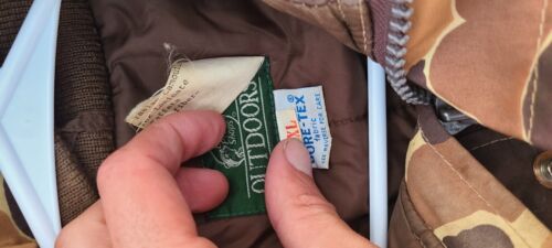 Vintage Bass Pro Shops Gore-Tex Duck Camo Jacket Size XL Full Zip - Picture 12 of 13