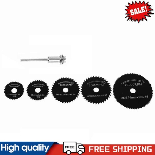 6 pièces/ensemble mini lames de scie circulaires HSS outil disque de coupe pour coupure (noir) #g