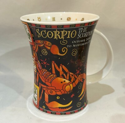 Dunoon Bone China Astrology Scorpio Mug Designed by Ruth Bowden Made in England