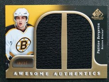 2005-06 SP Game Used Awesome Authentics Gold #DAPB Patrice Bergeron #08/25